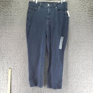 Old Navy Jeans Womens 12 Blue High-Rise OG Straight Stretch Denim *NWT*